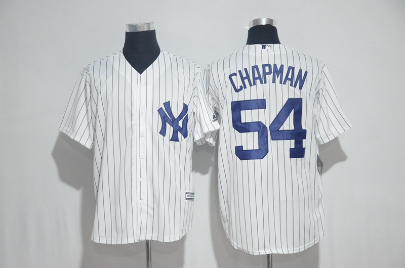 2017 MLB New York Yankees #54 Chapman White Jerseys